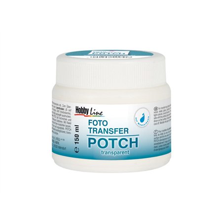 KREUL Photo Transfer Potch 150 ml: Soluzione per trasferire immagini su legno, tessuto, vetro, candele e ceramica