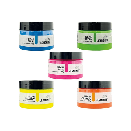Jesmonite Fluo Powder - Pigmento fluorescente vibrante per progetti creativi