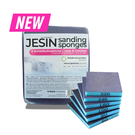 Spugne abrasive JESIN: Set da 6 pezzi per levigatura a umido e a secco