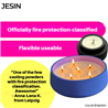 JESIN: Polvere da colata ritardante di fiamma 2:1 leggermente miscelata con finitura liscia, ideale per contenitori di candele.