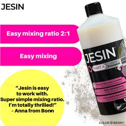 JESIN: Polvere da colata ritardante di fiamma 2:1 leggermente miscelata con finitura liscia, ideale per contenitori di candele.