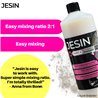JESIN: Polvere da colata ritardante di fiamma 2:1 leggermente miscelata con finitura liscia, ideale per contenitori di candele.