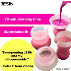 JESIN: Polvere da colata ritardante di fiamma 2:1 leggermente miscelata con finitura liscia, ideale per contenitori di candele.