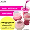 JESIN: Polvere da colata ritardante di fiamma 2:1 leggermente miscelata con finitura liscia, ideale per contenitori di candele.