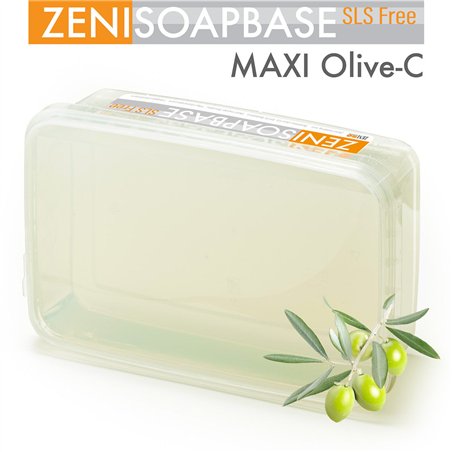MAXI Olive-C: Base per sapone Melt & Pour con Olio d'Oliva, senza SLS