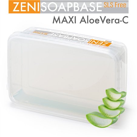 Base di sapone trasparente MAXI Aloe Vera-C Melt & Pour con aloe vera, senza SLS