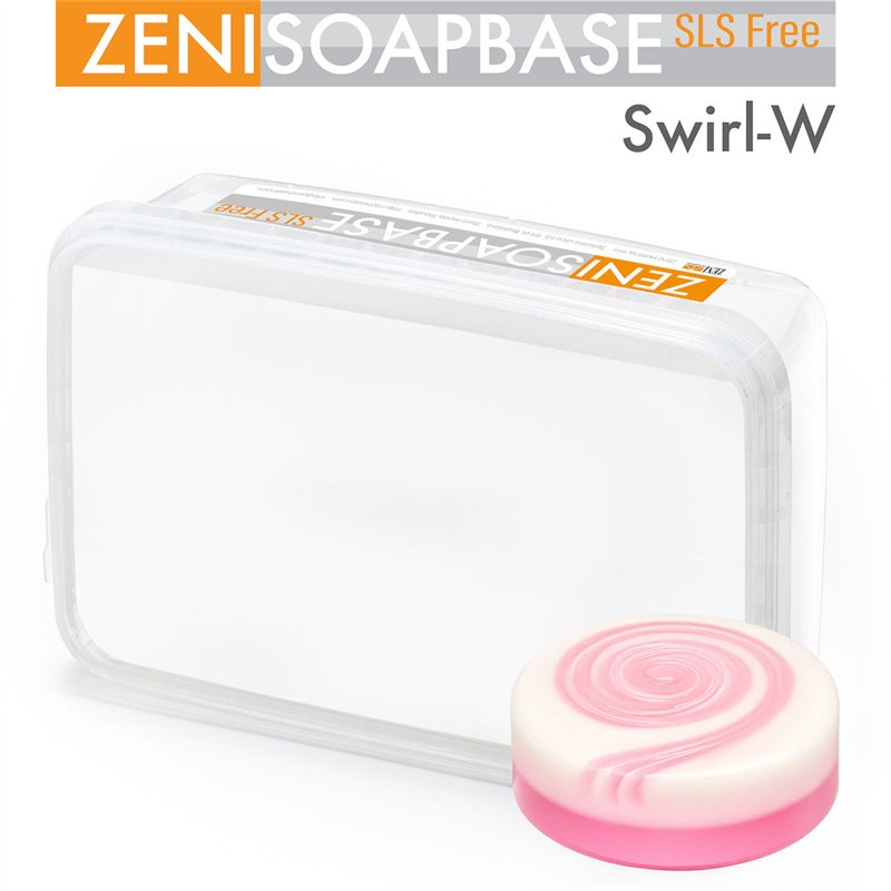Base per sapone bianco Swirl-W Melt & Pour senza SLS, per effetti vorticosi