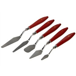 Set di coltelli da pittura Kreul: 5 pezzi, per olio, acrilico e tecnica mista