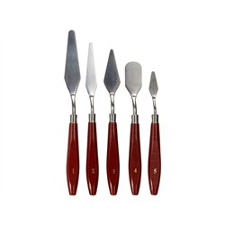Set di coltelli da pittura Kreul: 5 pezzi, per olio, acrilico e tecnica mista