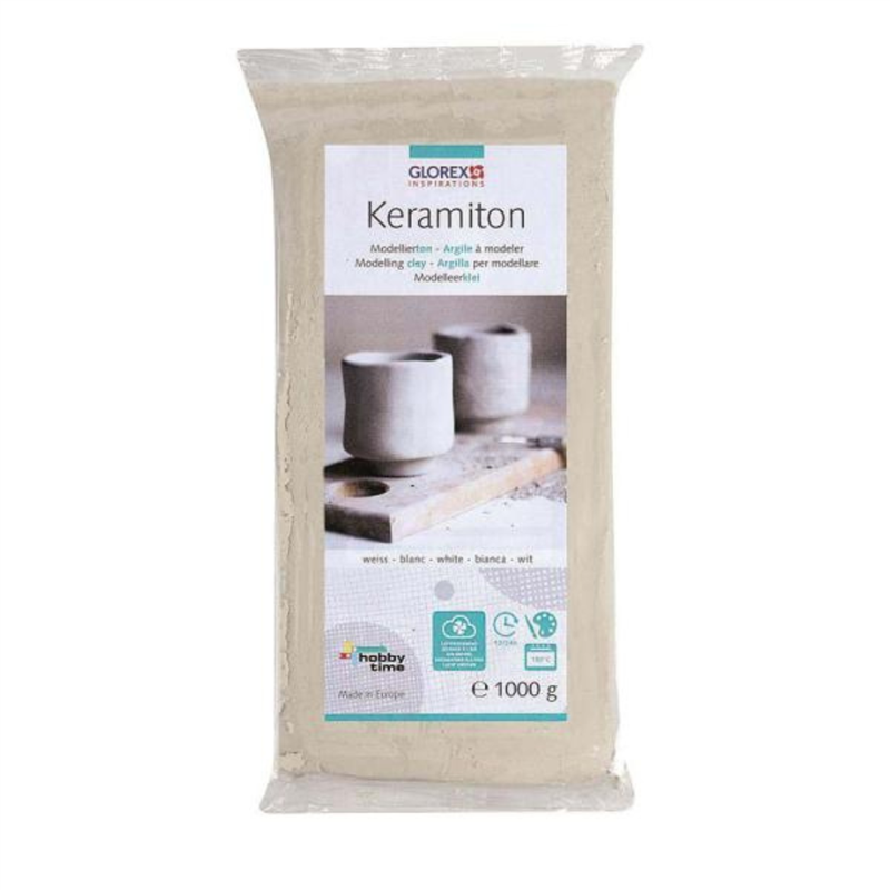 Keramiton 1000g Bianco - Argilla da modellare naturale