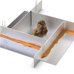La plastilina arancione di pasta da modellare professionale, rimane morbida