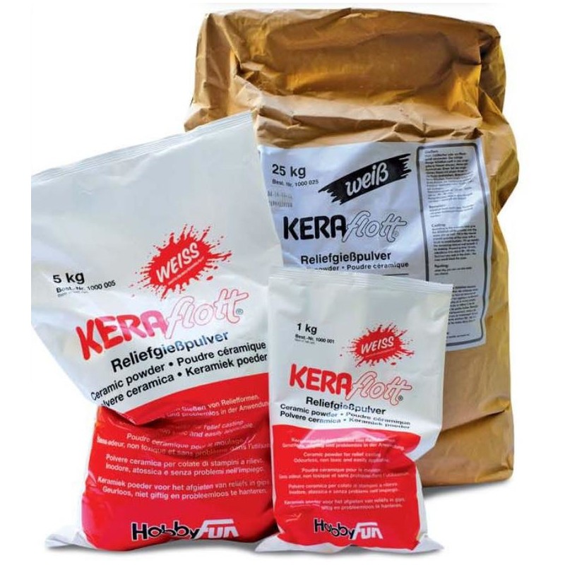 1 KG DI GESSO CERAMICO Keraflott polvere PER colate STAMPI E